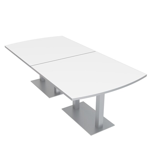 45 in W, 96 in L, 29 in H, Engineered Wood Top, White